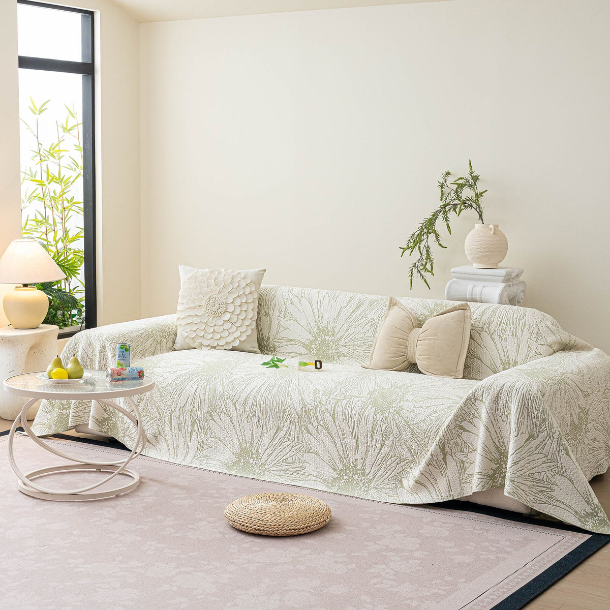 Cooling Botanical Jacquard Couch Cover Decorative Furniture Cover for Loveseat & Sofas, photo 21 of 41