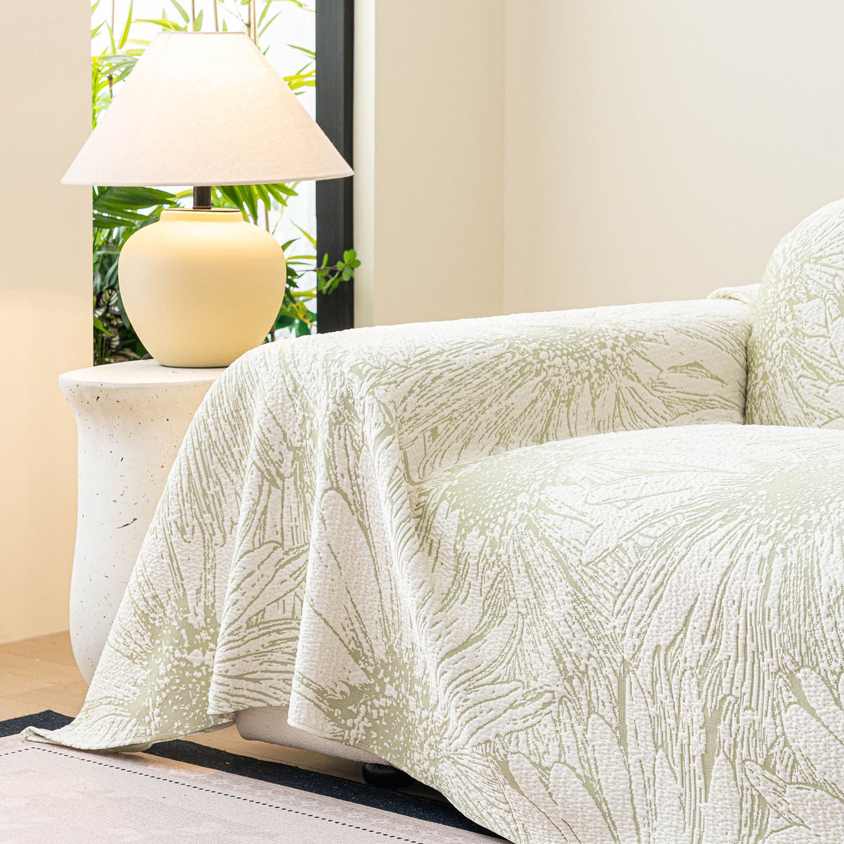 Cooling Botanical Jacquard Couch Cover Decorative Furniture Cover for Loveseat & Sofas, photo 12 of 41