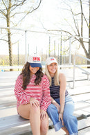 Swing Batter Batter - Navy Pinstripe Trucker Hat