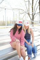 Swing Batter Batter - Navy Pinstripe Trucker Hat