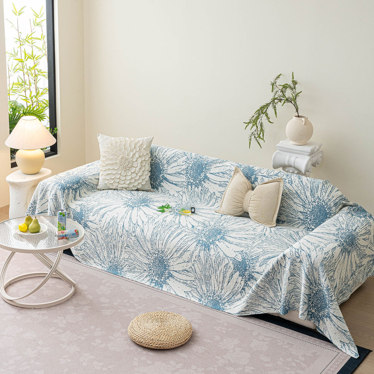 Cooling Botanical Jacquard Couch Cover Decorative Furniture Cover for Loveseat & Sofas, photo 26 of 41