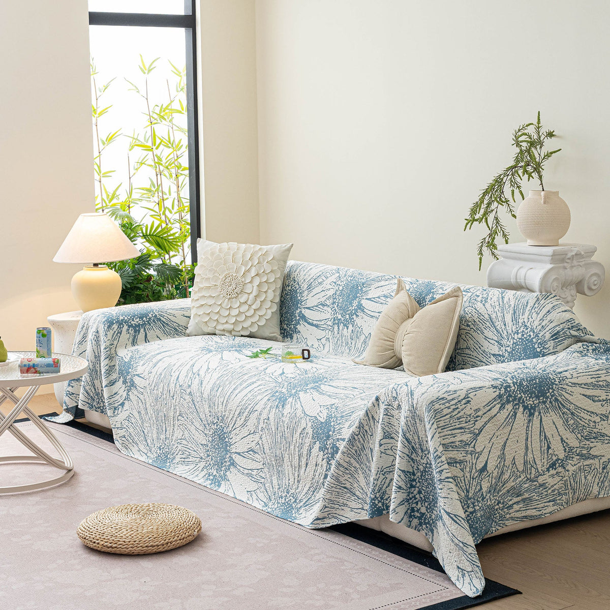 Cooling Botanical Jacquard Couch Cover Decorative Furniture Cover for Loveseat & Sofas, photo 27 of 41