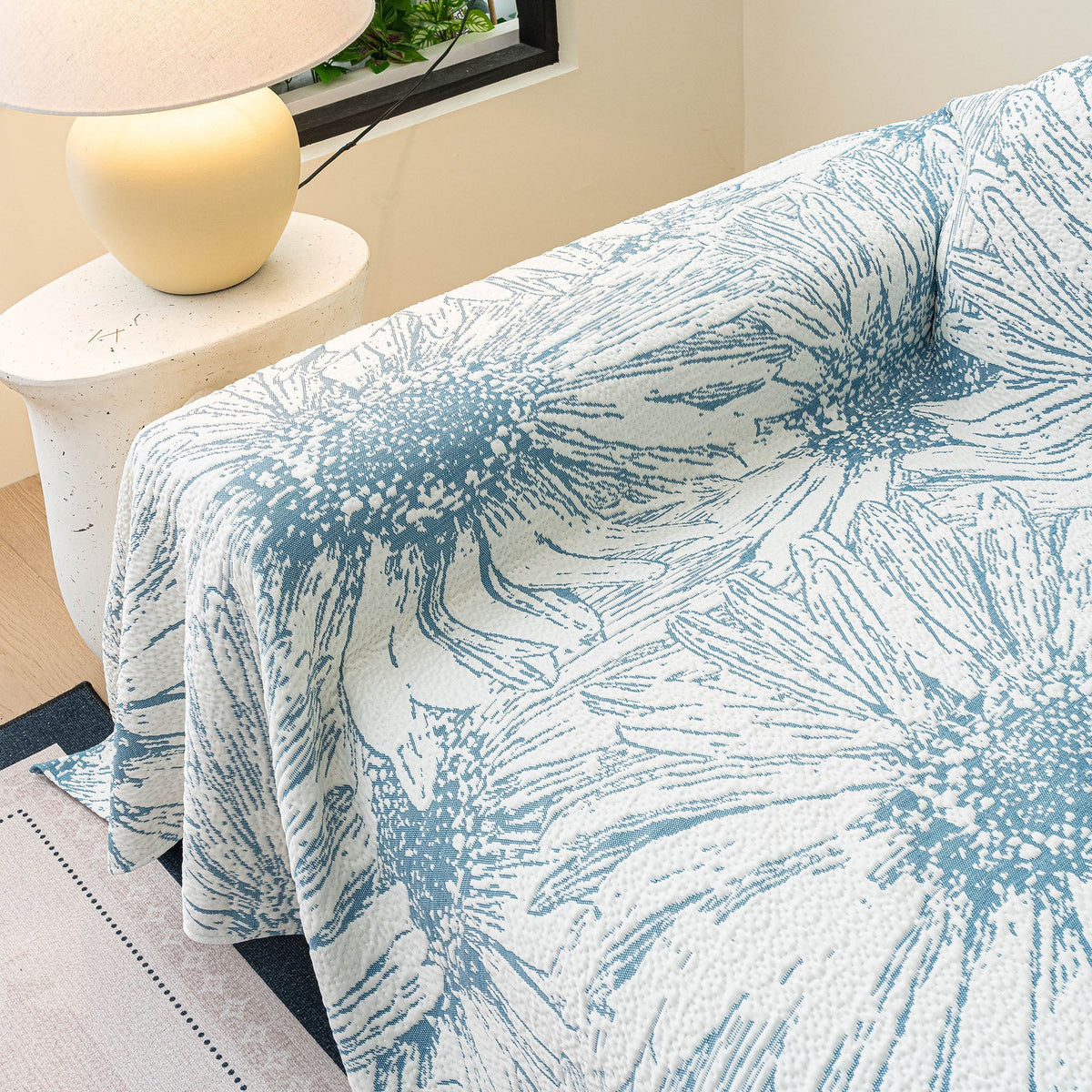 Cooling Botanical Jacquard Couch Cover Decorative Furniture Cover for Loveseat & Sofas, photo 36 of 41