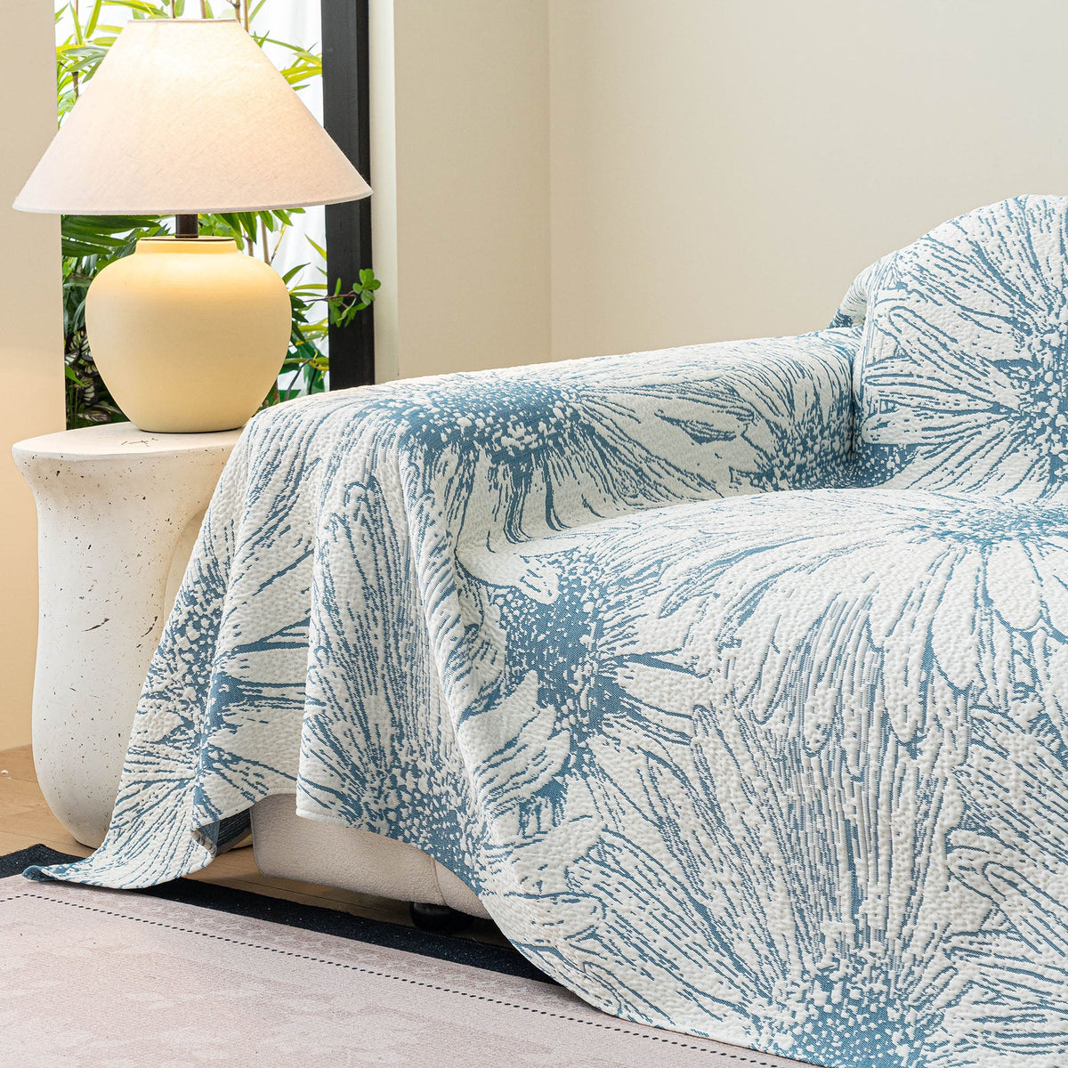 Cooling Botanical Jacquard Couch Cover Decorative Furniture Cover for Loveseat & Sofas, photo 37 of 41