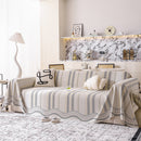 Modern Geometric Cooling Sofa Blanket, Soft & Breathable Striped Couch Throw Cover