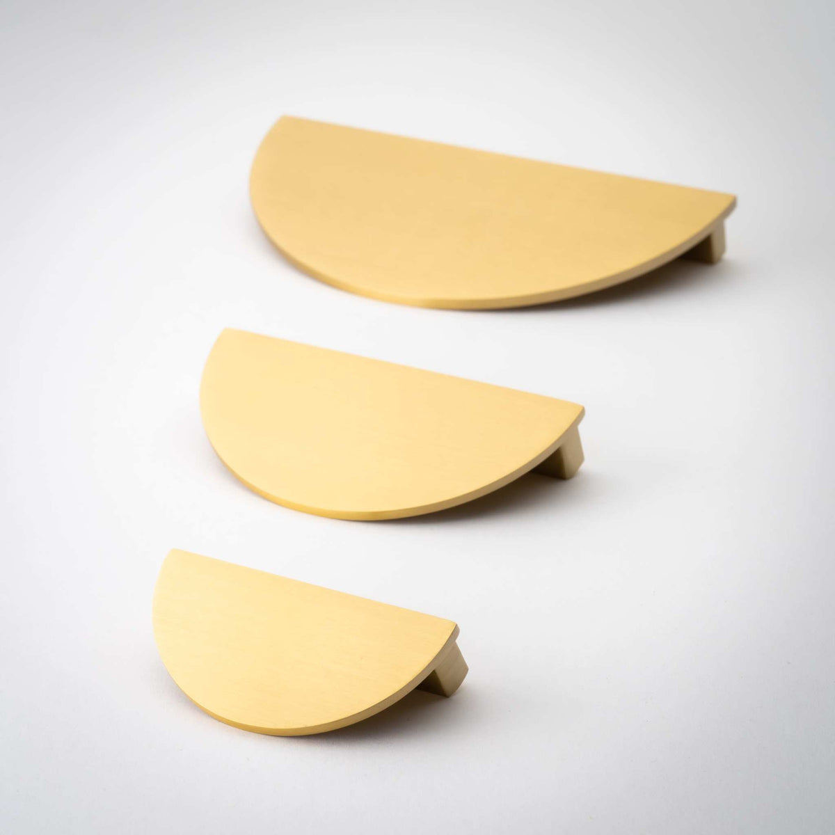 Demi Lune, Solid Brass Half Moon Cabinet Pulls