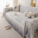French Chic Style Ruffle Rose Cover Throw for Sofas, Decorative Sectional Covers