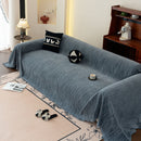 Washable Textured Sofa Cover Throw for Pets, Dogs Furniture Protector with Tassels