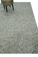 Quick Ship 5x8 Hand Tufted Modern Style Beige And Gray Wool Rug by The Rug Decor