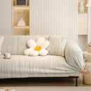 Ribbed Washable Sofa Cover, High Stretch Striped Couch Slipcover with Tie Straps by Slipcover KAS™