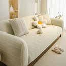 Ribbed Washable Sofa Cover, High Stretch Striped Couch Slipcover with Tie Straps by Slipcover KAS™