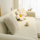 Ribbed Washable Sofa Cover, High Stretch Striped Couch Slipcover with Tie Straps by Slipcover KAS™