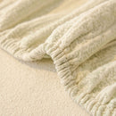 Ribbed Washable Sofa Cover, High Stretch Striped Couch Slipcover with Tie Straps by Slipcover KAS™