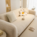 Ribbed Washable Sofa Cover, High Stretch Striped Couch Slipcover with Tie Straps by Slipcover KAS™