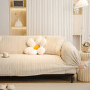 Ribbed Washable Sofa Cover, High Stretch Striped Couch Slipcover with Tie Straps by Slipcover KAS™