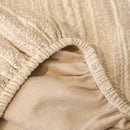 Ribbed Washable Sofa Cover, High Stretch Striped Couch Slipcover with Tie Straps by Slipcover KAS™
