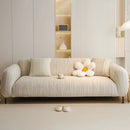 Ribbed Washable Sofa Cover, High Stretch Striped Couch Slipcover with Tie Straps by Slipcover KAS™