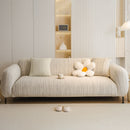 Ribbed Washable Sofa Cover, High Stretch Striped Couch Slipcover with Tie Straps