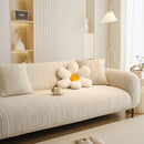 Ribbed Washable Sofa Cover, High Stretch Striped Couch Slipcover with Tie Straps by Slipcover KAS™