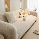 Ribbed Washable Sofa Cover, High Stretch Striped Couch Slipcover with Tie Straps by Slipcover KAS™