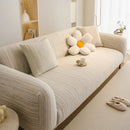 Ribbed Washable Sofa Cover, High Stretch Striped Couch Slipcover with Tie Straps by Slipcover KAS™