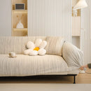 Ribbed Washable Sofa Cover, High Stretch Striped Couch Slipcover with Tie Straps by Slipcover KAS™