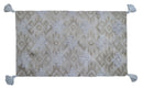 Tufted accent rug with corner tussels (25"x45")