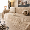 Plush Fleece Washable Sofa Throw Blanket, Soft & Cozy Furniture Protector for Couch