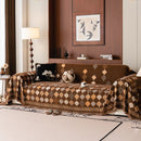 Boho Geometric Sofa Slipcovers Chenille Scratch Resistant Couch Protective Covers