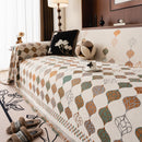 Boho Geometric Sofa Slipcovers Chenille Scratch Resistant Couch Protective Covers