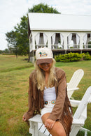 Lucky Duck - Brown Corduroy Trucker Hat