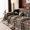 Boho Geometric Sofa Slipcovers Chenille Scratch Resistant Couch Protective Covers