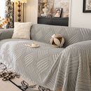 Plush Fleece Washable Sofa Throw Blanket, Soft & Cozy Furniture Protector for Couch