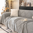Plush Fleece Washable Sofa Throw Blanket, Soft & Cozy Furniture Protector for Couch