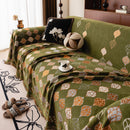 Boho Geometric Sofa Slipcovers Chenille Scratch Resistant Couch Protective Covers