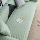 Geometric Textured Couch Slipcover Protector Non-Slip Ice Silk Sofa Cover for Couch