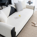 Geometric Textured Couch Slipcover Protector Non-Slip Ice Silk Sofa Cover for Couch