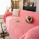 Plush Fleece Washable Sofa Throw Blanket, Soft & Cozy Furniture Protector for Couch