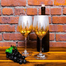Gold Pine Tree Wine Glasses by Jersey Art Glass