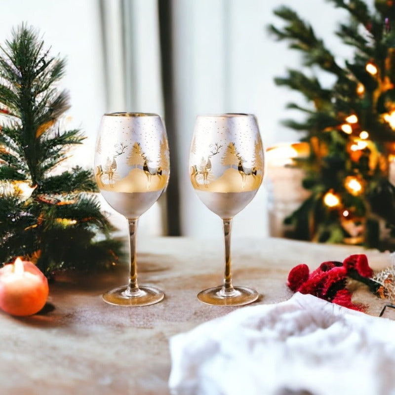 Gold & Silver Deer Wine Glasses, photo 4 of 8