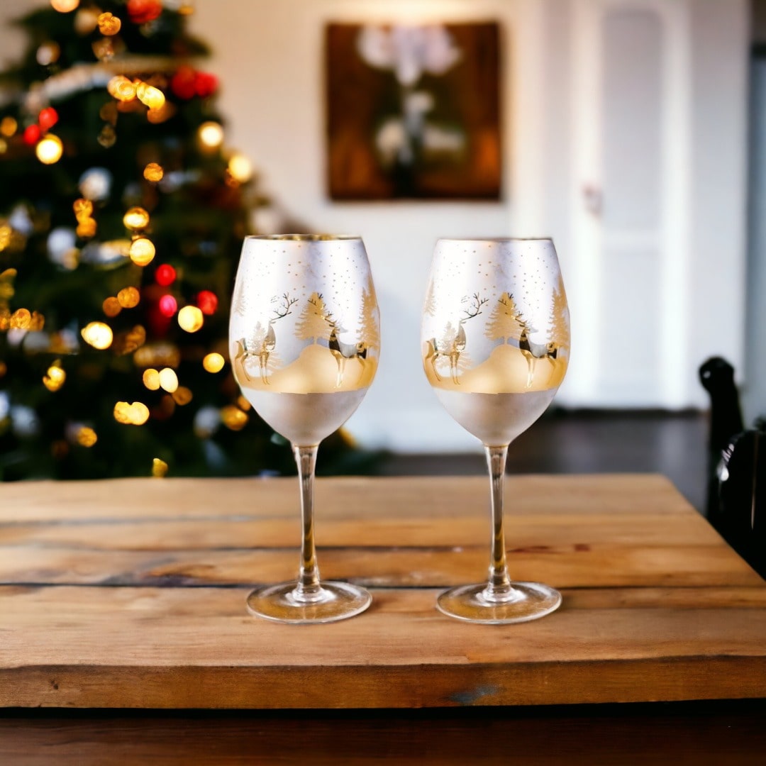 Gold & Silver Deer Wine Glasses, photo 6 of 8