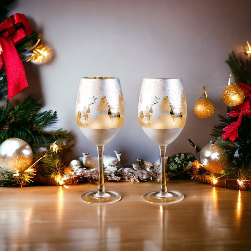 Gold & Silver Deer Wine Glasses, photo 2 of 8