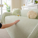 3D Bubble Textured Furniture Protector Throw Cover, Cooling Soft Woven Couch Cover