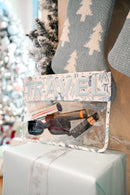Travel - Blue Bow Clear Pouch