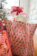 Quilted Block-Print Tote Bag