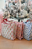 Quilted Block-Print Mini Tote Bag