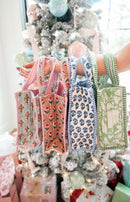 Quilted Block-Print Mini Tote Bag