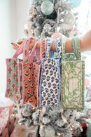 Quilted Block-Print Mini Tote Bag