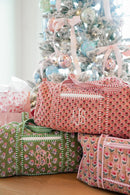 Quilted Block-Print Duffel Bag