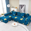 Boho Printed Sofa Slipcover, Stretch Furniture Protector for Sectional L-Shaped Sofa by Slipcover KAS™